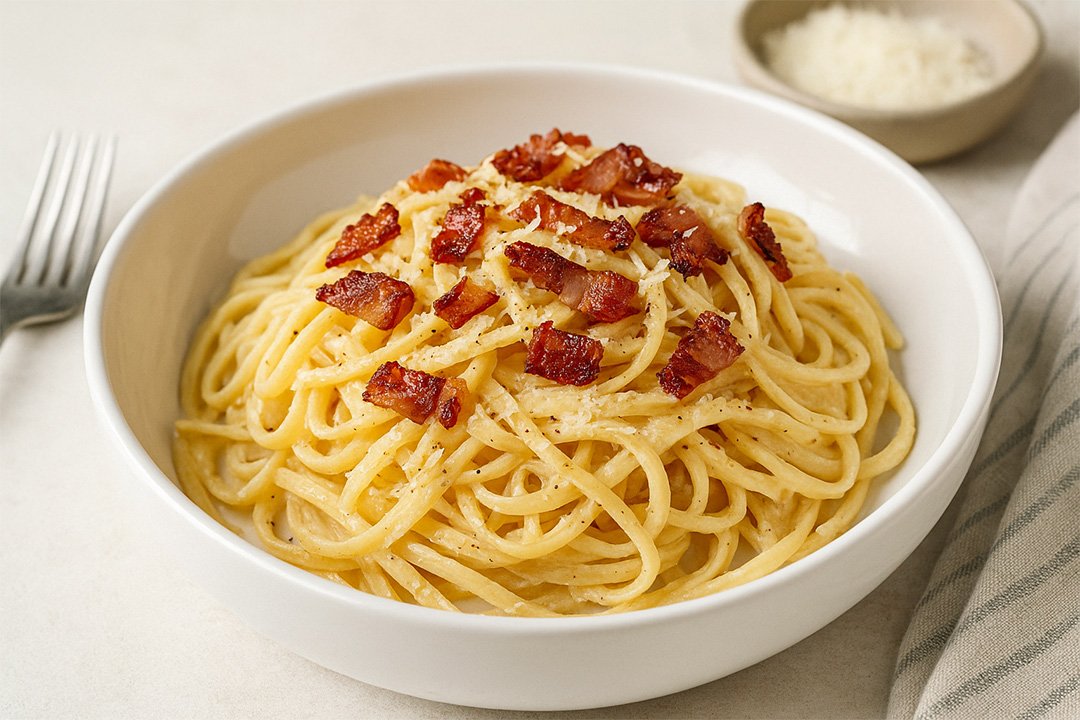 Pasta a la carbonara italiana