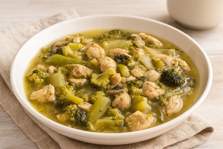 Receta de pollo con brocoli y verduras varias