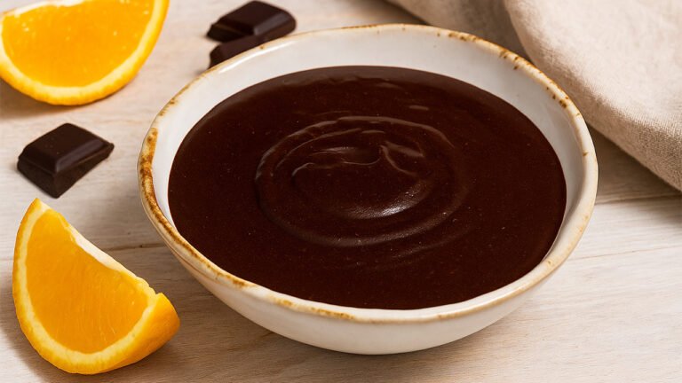 Natilla de chocolate a la naranja