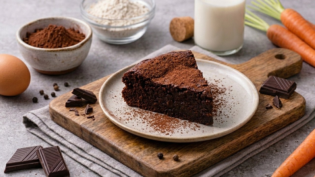 Receta de brownie de chocolate y zanahoria