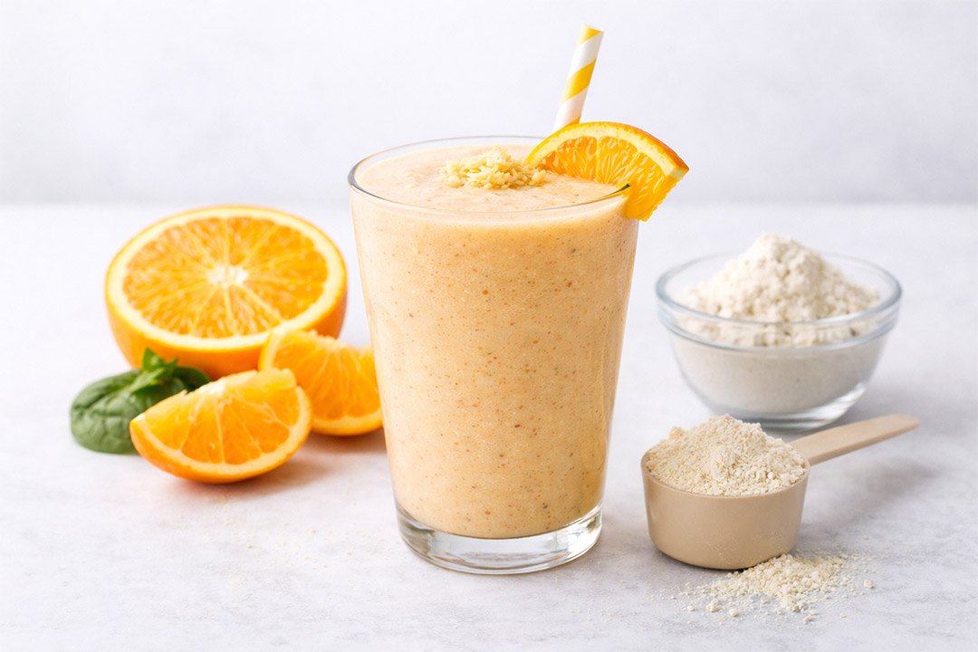 Batido de naranja con proteina