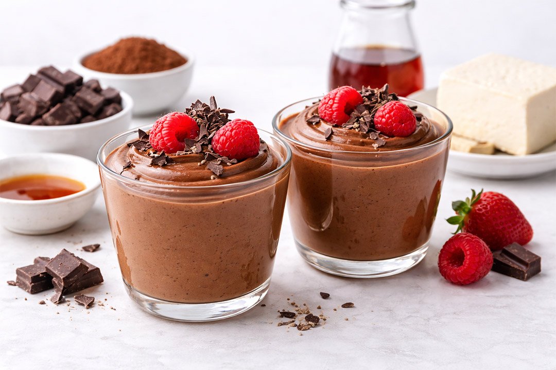 Mousse de chocolate vegano