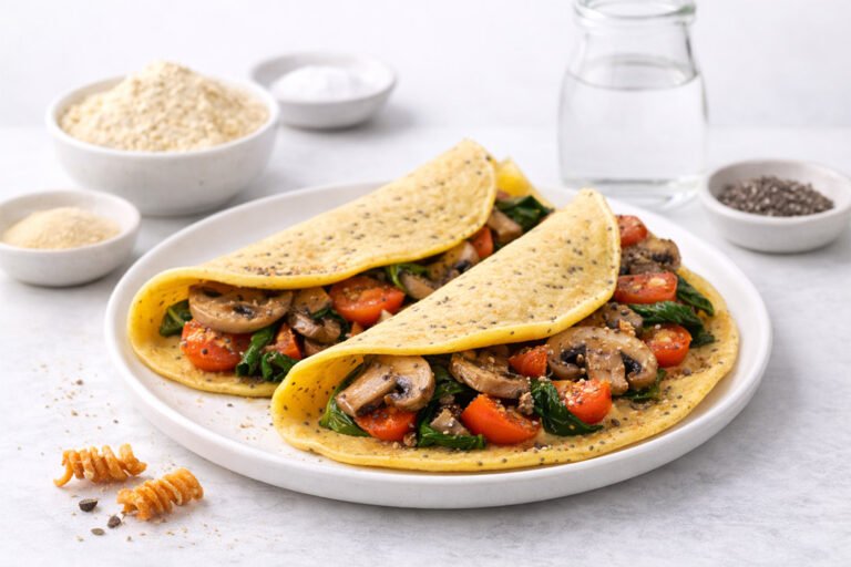 Crepe de harina de garbanzo