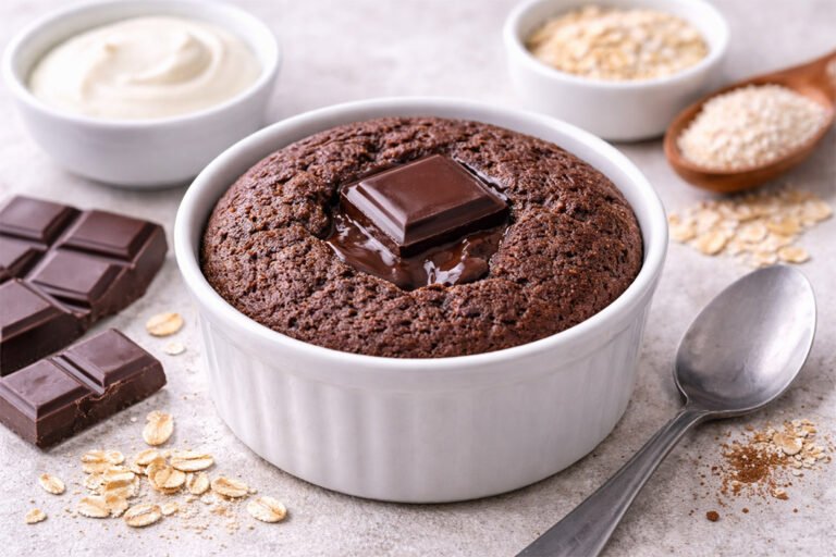 Receta minibizcocho avena y cacao