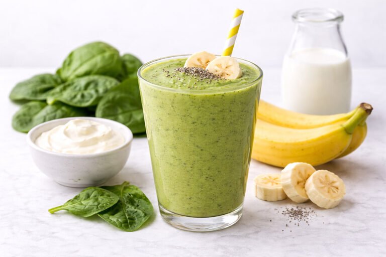 Smoothie de plátano y espinacas
