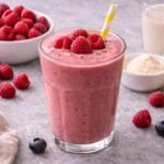 Smoothie proteico de frambuesas